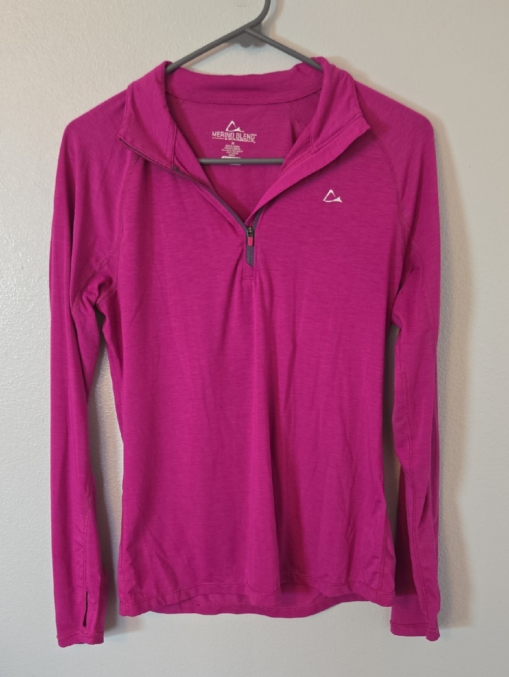 Paradox Merino Blend | Purple Quarter Zip DriRelease Freshguard Shirt Size Med
